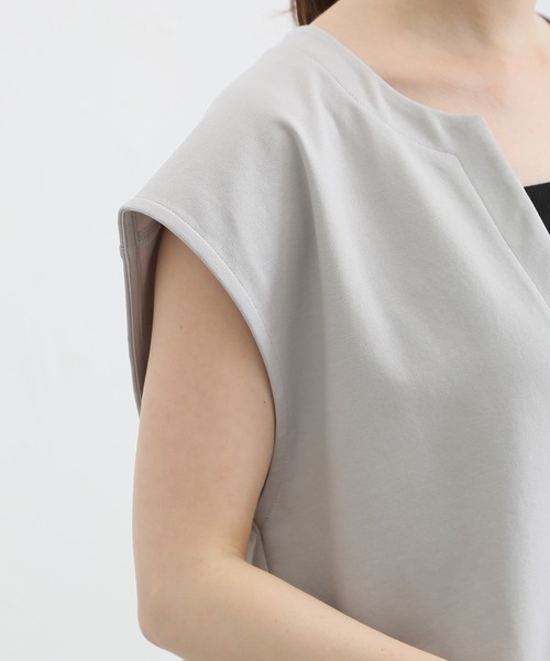 Honeys(ハニーズ)の「キーネックベスト(ベスト・レディース・ブラック/ライム/グレイッシュベージュ/ネイビー/アイボリー/モカ・L/S/LL/M)」の22枚目の写真