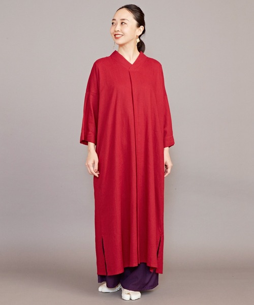 カヤ（カヤ）の「【カヤ】夕映えワンピース（ワンピース・レディース・グリーン系その他/スミクロ/レッド/ライトグレー/ダークネイビー・FREE）」の5枚目の写真