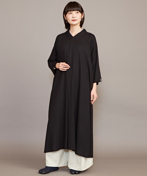 カヤ（カヤ）の「【カヤ】夕映えワンピース（ワンピース・レディース・グリーン系その他/スミクロ/レッド/ライトグレー/ダークネイビー・FREE）」の2枚目の写真