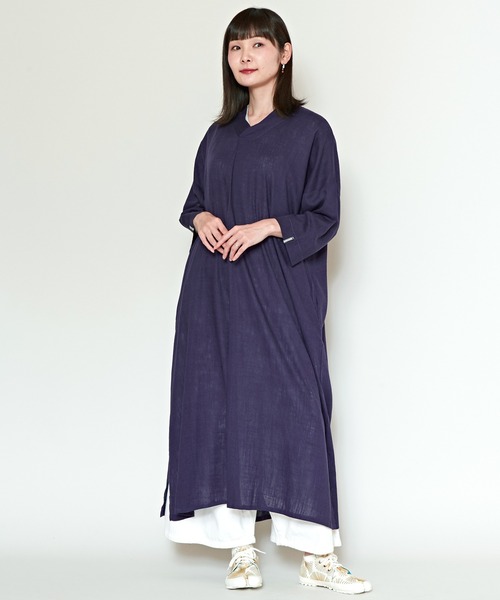 カヤ（カヤ）の「【カヤ】夕映えワンピース（ワンピース・レディース・グリーン系その他/スミクロ/レッド/ライトグレー/ダークネイビー・FREE）」の4枚目の写真