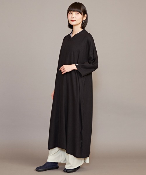 カヤ（カヤ）の「【カヤ】夕映えワンピース（ワンピース・レディース・グリーン系その他/スミクロ/レッド/ライトグレー/ダークネイビー・FREE）」の6枚目の写真