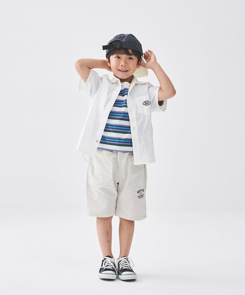 Daddy Oh Daddy(ダディーオーダディー)の「ダンガリー無地半袖シャツ(シャツ/ブラウス・キッズ・ブルー/ホワイト・100/110/120/130/140)」の10枚目の写真