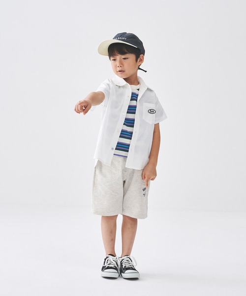 Daddy Oh Daddy(ダディーオーダディー)の「ダンガリー無地半袖シャツ(シャツ/ブラウス・キッズ・ブルー/ホワイト・100/110/120/130/140)」の11枚目の写真