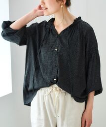 le.coeur blanc | カッセンジョーゼット2wayフリルネックブラウス(シャツ/ブラウス)