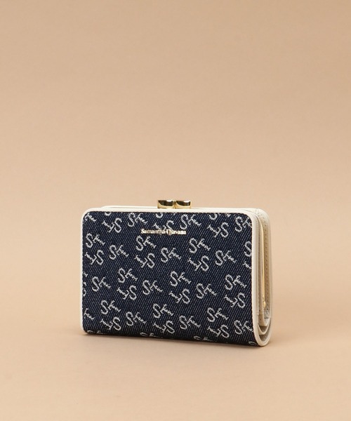 Samantha Thavasa（サマンサタバサ）の「Denim ST Jacquard二つ折り口金財布（財布・レディース・オフホワイト/ターコイズブルー/フューシャピンク/ネイビー・FREE）」の8枚目の写真