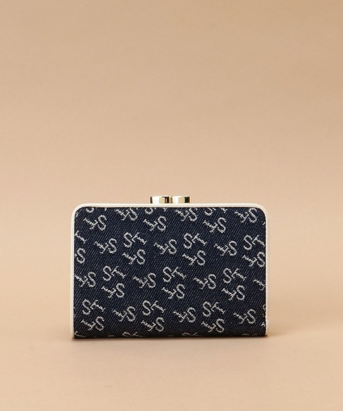 Samantha Thavasa（サマンサタバサ）の「Denim ST Jacquard二つ折り口金財布（財布・レディース・オフホワイト/ターコイズブルー/フューシャピンク/ネイビー・FREE）」の9枚目の写真