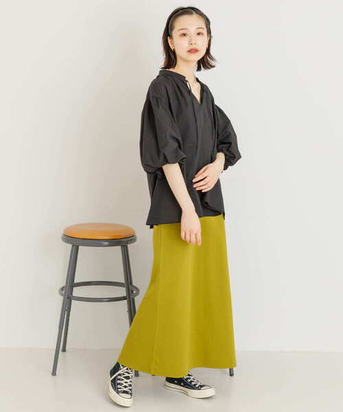 UR Lab.(アーバンリサーチラボ)の「ボリュームスリーブカフタンシャツ(シャツ/ブラウス・レディース・ブラック/ピンク/ベージュ・FREE)」の15枚目の写真