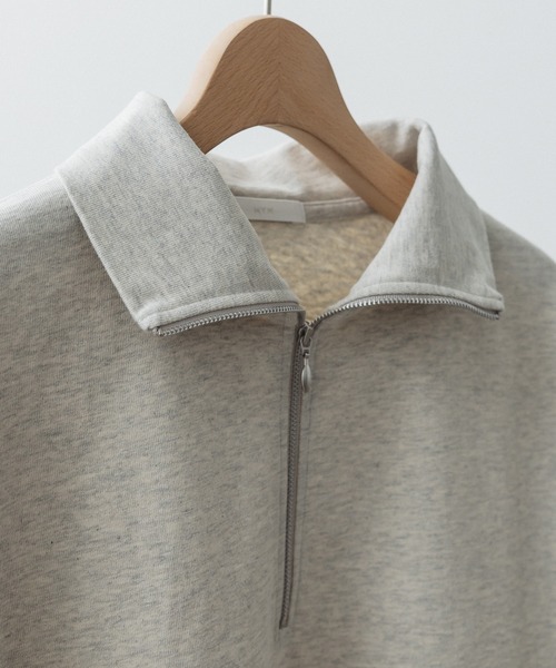 WYM LIDNM（ウィム バイ リドム）の「HALF ZIP LOOSE FIT TEE（Tシャツ/カットソー・メンズ・チャコール/オートミール/ダークグリーン/グレイッシュブルー・S/M/L）」の21枚目の写真