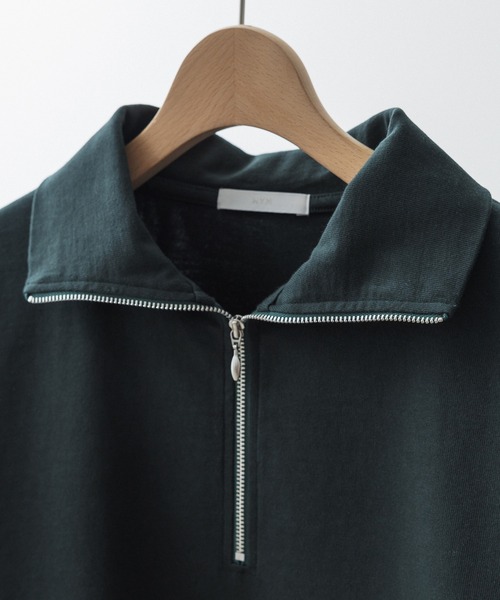 WYM LIDNM（ウィム バイ リドム）の「HALF ZIP LOOSE FIT TEE（Tシャツ/カットソー・メンズ・チャコール/オートミール/ダークグリーン/グレイッシュブルー・S/M/L）」の15枚目の写真