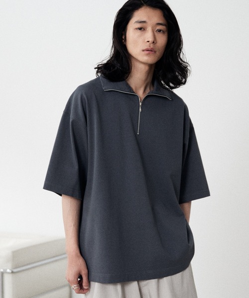 HALF ZIP LOOSE FIT TEE（Tシャツ/カットソー）｜WYM LIDNM