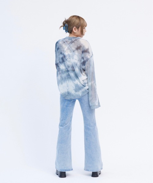 17HR（セブンティーンアワーズ）の「ハイウエストデニムフレアパンツ（デニムパンツ・レディース・ブラック/ブルー・SMALL/MEDIUM）」の12枚目の写真