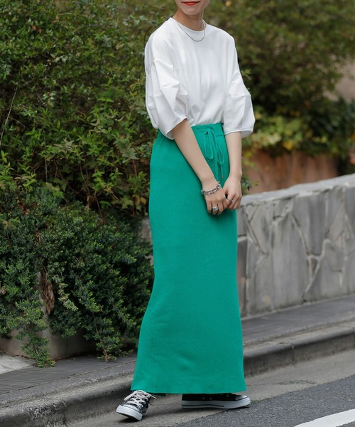 CIAOPANIC TYPY(チャオパニックティピー)の「【WEB限定】ボリュームスリーブコンビTEE(Tシャツ/カットソー・レディース・ホワイト/ブラック/イエロー/ブルー・ONE SIZE)」の13枚目の写真