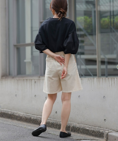 CIAOPANIC TYPY(チャオパニックティピー)の「【WEB限定】ボリュームスリーブコンビTEE(Tシャツ/カットソー・レディース・ホワイト/ブラック/イエロー/ブルー・ONE SIZE)」の21枚目の写真