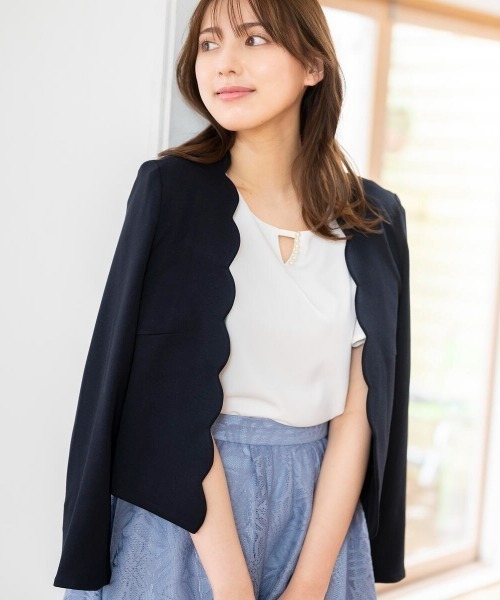 MISCH MASCH(ミッシュマッシュ)の「パールフレアスリーブブラウス(シャツ/ブラウス・レディース・ホワイト/ピンク系その他/ブルー系その他/ブラック/ブラック×ブラック・M)」の9枚目の写真