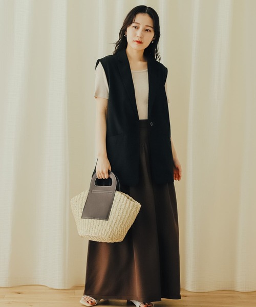 SENSE OF PLACE by URBAN RESEARCH（センスオブプレイスバイアーバンリサーチ）の「ペーパーMIXトートバッグ（トートバッグ・レディース・アイボリー/ベージュ・ONE）」の5枚目の写真