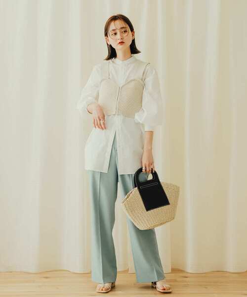 SENSE OF PLACE by URBAN RESEARCH（センスオブプレイスバイアーバンリサーチ）の「ペーパーMIXトートバッグ（トートバッグ・レディース・アイボリー/ベージュ・ONE）」の10枚目の写真