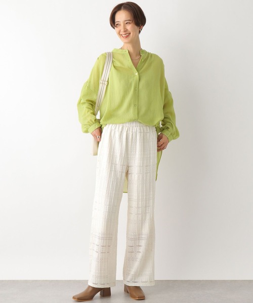 LEPSIM（レプシィム）の「シアーチュニックハオリ　163561（シャツ/ブラウス・レディース・ブラック/オフホワイト/ライム/ライトパープル・FREE）」の8枚目の写真