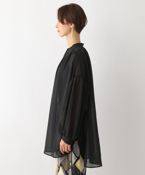 LEPSIM（レプシィム）の「シアーチュニックハオリ　163561（シャツ/ブラウス・レディース・ブラック/オフホワイト/ライム/ライトパープル・FREE）」の14枚目の写真