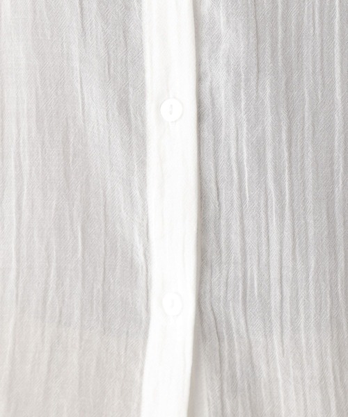 LEPSIM（レプシィム）の「シアーチュニックハオリ　163561（シャツ/ブラウス・レディース・ブラック/オフホワイト/ライム/ライトパープル・FREE）」の21枚目の写真