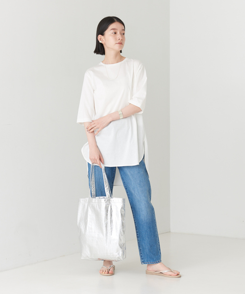 collex（コレックス）の「メタリックポケッタブルトートバッグ（トートバッグ・レディース・ゴールド/シルバー・フリー）」の5枚目の写真