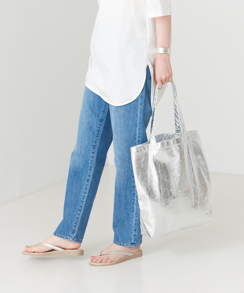 collex（コレックス）の「メタリックポケッタブルトートバッグ（トートバッグ・レディース・ゴールド/シルバー・フリー）」の7枚目の写真
