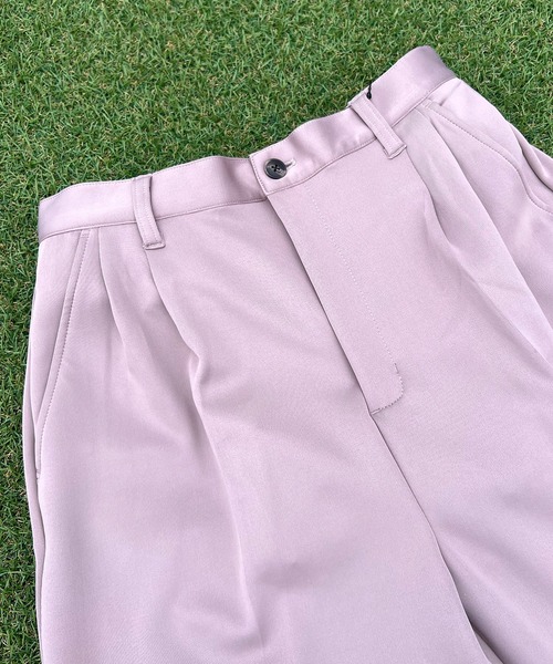 【セール】スラックス ツータック ワイドパンツ ポンチ素材 メンズ（スラックス）｜BEATJIVE（ビートジャイブ）