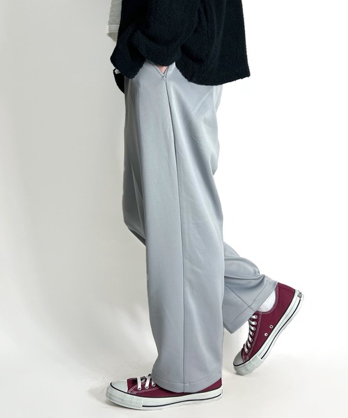 【セール】スラックス ツータック ワイドパンツ ポンチ素材 メンズ（スラックス）｜BEATJIVE（ビートジャイブ）