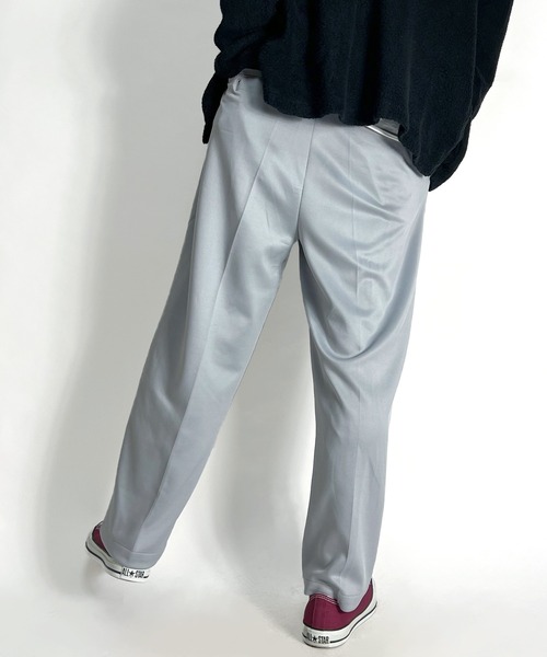 【セール】スラックス ツータック ワイドパンツ ポンチ素材 メンズ（スラックス）｜BEATJIVE（ビートジャイブ）