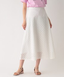 OPAQUE.CLIP | サークルモチーフレース フレアスカート【セットアップ対応/洗える/イージケア】(スカート)