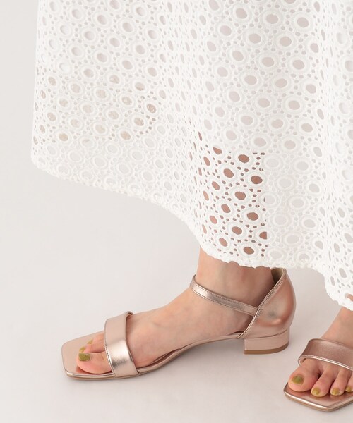 OPAQUE.CLIP（オペークドットクリップ）の「◆セットアップ対応 サークルモチーフレース フレアスカート【イージーケア/洗濯機洗い可】（スカート・レディース・ホワイト系/ブラック・40/36/38）」の13枚目の写真