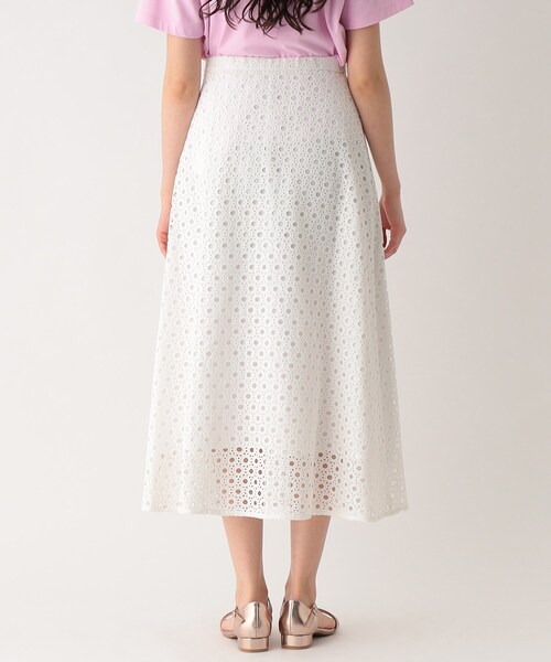 OPAQUE.CLIP（オペークドットクリップ）の「◆セットアップ対応 サークルモチーフレース フレアスカート【イージーケア/洗濯機洗い可】（スカート・レディース・ホワイト系/ブラック・40/36/38）」の16枚目の写真