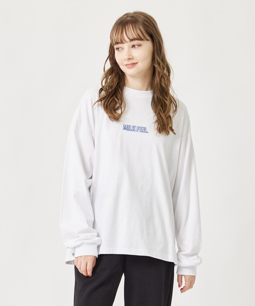 MILKFED.(ミルクフェド)の「WAVEFORM WIDE L/S TEE(Tシャツ/カットソー・レディース・アッシュ/ホワイト/ブラック・M/L)」の16枚目の写真