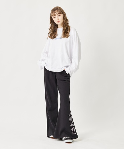 MILKFED.(ミルクフェド)の「WAVEFORM WIDE L/S TEE(Tシャツ/カットソー・レディース・アッシュ/ホワイト/ブラック・M/L)」の19枚目の写真