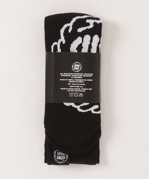SANTA CRUZ(サンタクルーズ)の「Slime Balls / スライムボールズ MONO SPLAT SOCKS CREW APPAREL ACCESSORIES モノ スプラット クルー ソックス(ソックス/靴下・メンズ・ブラック/レッド・FREE)」の7枚目の写真