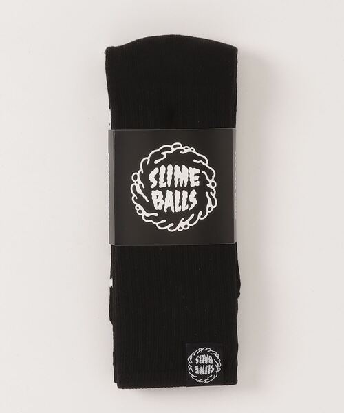 SANTA CRUZ(サンタクルーズ)の「Slime Balls / スライムボールズ MONO SPLAT SOCKS CREW APPAREL ACCESSORIES モノ スプラット クルー ソックス(ソックス/靴下・メンズ・ブラック/レッド・FREE)」の3枚目の写真