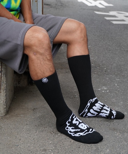 SANTA CRUZ(サンタクルーズ)の「Slime Balls / スライムボールズ MONO SPLAT SOCKS CREW APPAREL ACCESSORIES モノ スプラット クルー ソックス(ソックス/靴下・メンズ・ブラック/レッド・FREE)」の9枚目の写真
