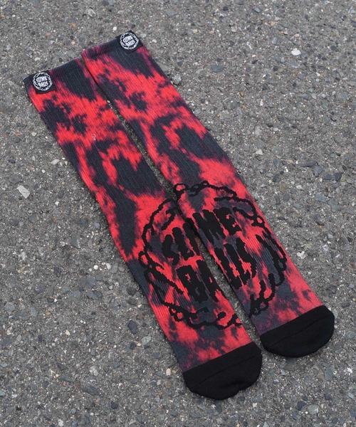 SANTA CRUZ(サンタクルーズ)の「Slime Balls / スライムボールズ MONO SPLAT SOCKS CREW APPAREL ACCESSORIES モノ スプラット クルー ソックス(ソックス/靴下・メンズ・ブラック/レッド・FREE)」の10枚目の写真