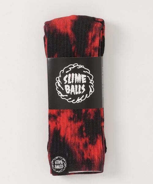 SANTA CRUZ(サンタクルーズ)の「Slime Balls / スライムボールズ MONO SPLAT SOCKS CREW APPAREL ACCESSORIES モノ スプラット クルー ソックス(ソックス/靴下・メンズ・ブラック/レッド・FREE)」の6枚目の写真