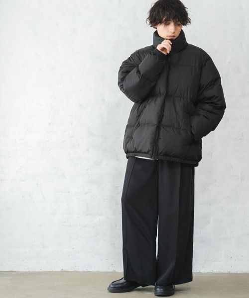 WEGO(ウィゴー)の「WEGO/ハイネックパデットジャケット(ダウンジャケット/コート・メンズ・その他1/ブラック/ホワイト・MEDIUM/LARGE)」の14枚目の写真