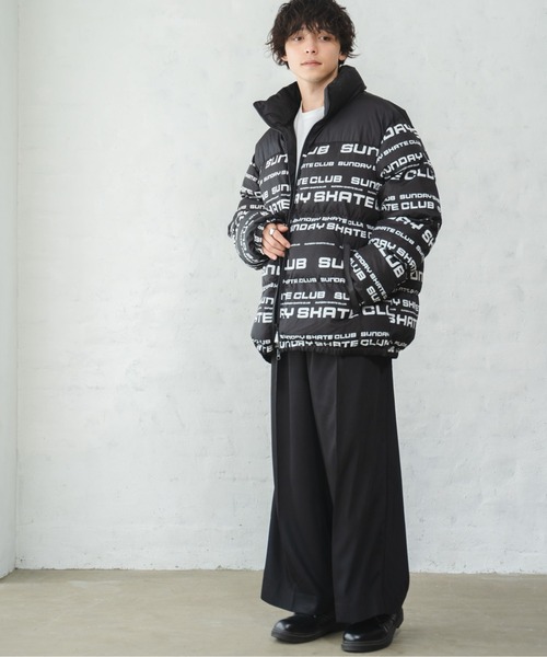 WEGO(ウィゴー)の「WEGO/ハイネックパデットジャケット(ダウンジャケット/コート・メンズ・その他1/ブラック/ホワイト・MEDIUM/LARGE)」の15枚目の写真