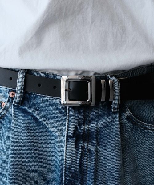 RAGEBLUE（レイジブルー）の「【累計販売10000本突破！】ダブルメタルサルカンレザーベルト（ベルト・メンズ・ブラック/その他19/ダークブラウン/ブラック系その他/ブラウン系その他/その他8/ブラック系その他2/ベージュ/ブラック系その他3・FREE）」の9枚目の写真