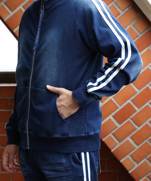 ８(eight)（エイト）の「袖ライントラッカー（ジャージ・メンズ・ブルー/ネイビー・X-LARGE/MEDIUM/LARGE）」の9枚目の写真