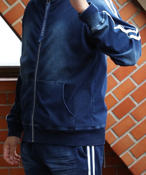 ８(eight)（エイト）の「袖ライントラッカー（ジャージ・メンズ・ブルー/ネイビー・X-LARGE/MEDIUM/LARGE）」の8枚目の写真