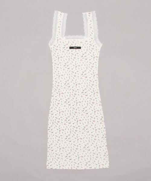 epine（エピヌ）の「epine label lace flower rib onepiece