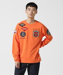 《WEB&DEPOT限定》TOP GUN PATCHED L/S T-SHIRT / トップガン パッチド 長袖 Tシャツ / AVIREX / アヴィレックス