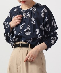 EMAGO 花総柄プリント長袖シャツ