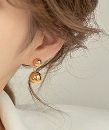 ダブルボールメタルピアス