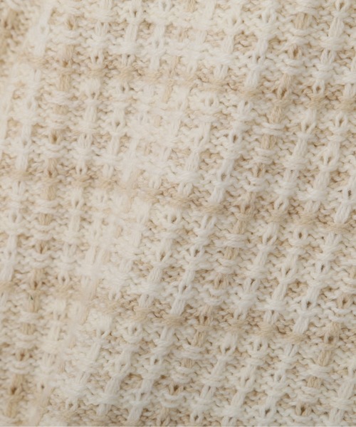 N.（N. Natural Beauty Basic）（エヌエヌナチュラルビューティーベーシック）の「◆ＶネックＭＩＸツイードニットカーディガン（カーディガン/ボレロ・レディース・レッド/オフホワイト/グリーン・MEDIUM）」の7枚目の写真