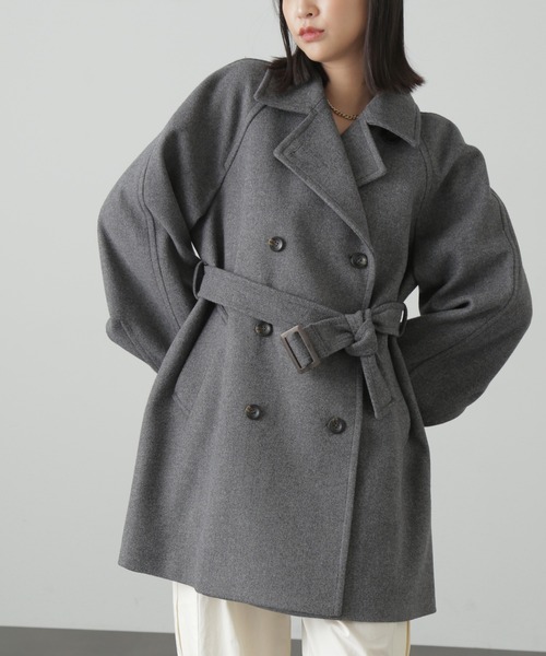 FREE'S MART（フリーズマート）の「◆スタンドカラーミドル丈コート（ステンカラーコート・レディース・ベージュ系その他/グレー系その他/ブラック・SMALL/MEDIUM）」の17枚目の写真