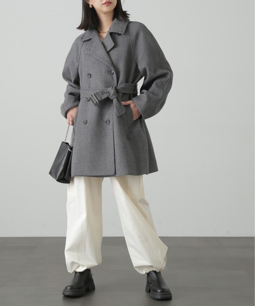 FREE'S MART（フリーズマート）の「◆スタンドカラーミドル丈コート（ステンカラーコート・レディース・ベージュ系その他/グレー系その他/ブラック・SMALL/MEDIUM）」の20枚目の写真